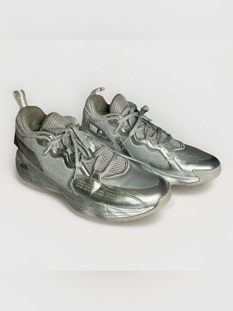 Adidas Dame 7 Extply Basketball Shoe Men's Silver Size 10.5